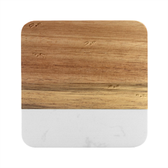 Sloths-pattern-design Marble Wood Coaster (square) by Salman4z