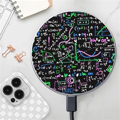 Math-linear-mathematics-education-circle-background Wireless Fast Charger(white) by Salman4z