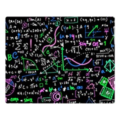 Math-linear-mathematics-education-circle-background Premium Plush Fleece Blanket (large) by Salman4z