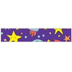 Card-with-lovely-planets Large Premium Plush Fleece Scarf  by Salman4z