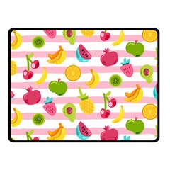 Tropical-fruits-berries-seamless-pattern Two Sides Fleece Blanket (small) by Salman4z