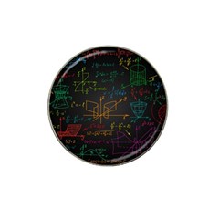 Mathematical-colorful-formulas-drawn-by-hand-black-chalkboard Hat Clip Ball Marker (4 Pack) by Salman4z