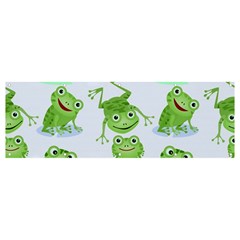 Cute-green-frogs-seamless-pattern Banner And Sign 12  X 4  by Salman4z