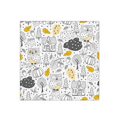 Doodle-seamless-pattern-with-autumn-elements Satin Bandana Scarf 22  X 22  by Salman4z