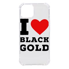 I Love Black Gold Iphone 14 Tpu Uv Print Case by ilovewhateva