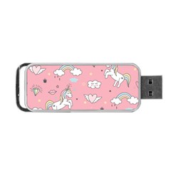 Cute-unicorn-seamless-pattern Portable Usb Flash (two Sides) by Salman4z