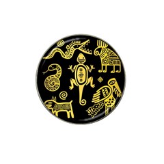 Mexican-culture-golden-tribal-icons Hat Clip Ball Marker (10 Pack) by Salman4z