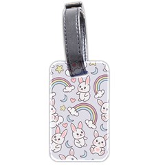 Seamless-pattern-with-cute-rabbit-character Luggage Tag (two Sides) by Salman4z