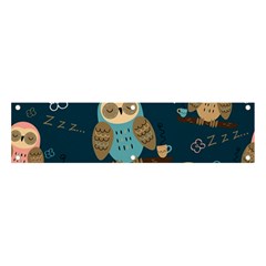 Seamless-pattern-owls-dreaming Banner And Sign 4  X 1  by Salman4z