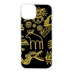 Golden-indian-traditional-signs-symbols Iphone 13 Tpu Uv Print Case by Salman4z