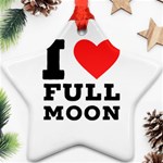 I love full moon Star Ornament (Two Sides) Front