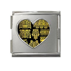 American-golden-ancient-totems Mega Link Heart Italian Charm (18mm) by Salman4z