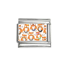 Cute-colorful-owl-cartoon-seamless-pattern Italian Charm (9mm) by Salman4z