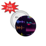 Colorful-sound-wave-set 1.75  Buttons (100 pack)  Front