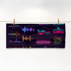 Colorful-sound-wave-set Hand Towel by Salman4z