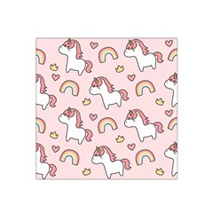 Cute-unicorn-rainbow-seamless-pattern-background Satin Bandana Scarf 22  X 22  by Salman4z