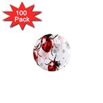 Ladybugs-pattern-texture-watercolor 1  Mini Magnets (100 pack)  Front