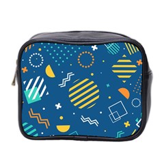 Flat-design-geometric-shapes-background Mini Toiletries Bag (two Sides) by Salman4z