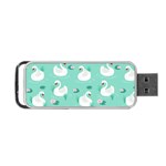 Elegant Swan Seamless Pattern Portable USB Flash (Two Sides) Back