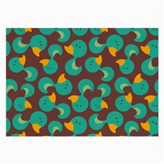 Vector Illustration Seamless Pattern With Cartoon Duck Large Glasses Cloth by pakminggu