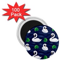 Swan Pattern Elegant Design 1 75  Magnets (100 Pack)  by pakminggu