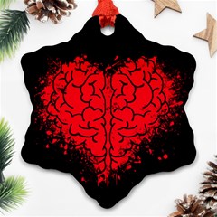 Heart Brain Mind Psychology Doubt Ornament (snowflake) by pakminggu