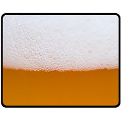 Beer Foam Bubbles Alcohol Glass Two Sides Fleece Blanket (medium) by pakminggu