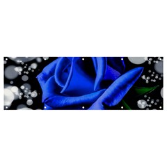 Blue Rose Roses Bloom Blossom Banner And Sign 12  X 4  by pakminggu