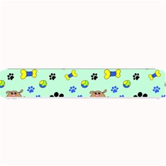 Dog Pattern Seamless Blue Background Scrapbooking Small Bar Mat by pakminggu