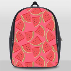 Watermelon Background Watermelon Wallpaper School Bag (large) by pakminggu