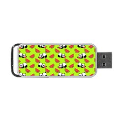 Watermelon Panda Background Wallpaper Portable Usb Flash (two Sides) by pakminggu