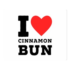 I Love Cinnamon Bun Premium Plush Fleece Blanket (large) by ilovewhateva