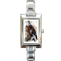 Eagle Art Eagle Watercolor Painting Bird Animal Rectangle Italian Charm Watch by pakminggu