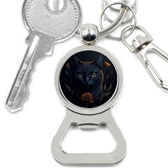 Art Cat Drawing Mammal Animal Feline Bottle Opener Key Chain by pakminggu