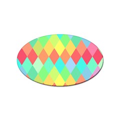 Low Poly Triangles Sticker (oval) by danenraven