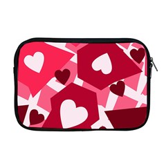 Pink Hearts Pattern Love Shape Apple Macbook Pro 17  Zipper Case by danenraven