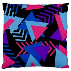 Memphis Pattern Geometric Abstract Standard Premium Plush Fleece Cushion Case (two Sides) by danenraven