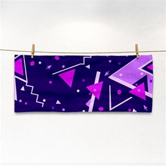 Purple Blue Geometric Pattern Hand Towel by danenraven