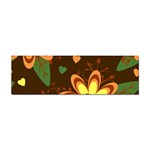 Floral Hearts Brown Green Retro Sticker (Bumper) Front