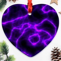 Purple Pattern Background Structure Ornament (heart) by danenraven