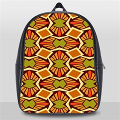 Geometry Shape Retro Trendy Symbol School Bag (large) by danenraven