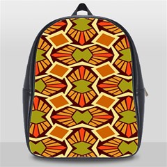 Geometry Shape Retro Trendy Symbol School Bag (xl) by danenraven