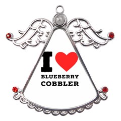 I Love Blueberry Cobbler Metal Angel With Crystal Ornament by ilovewhateva