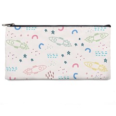 Spaceship Pattern Star Pencil Case by danenraven