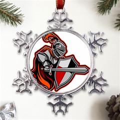 Knight Shield Sword Shield Fictional Character Metal Large Snowflake Ornament by danenraven