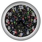 Illustration Universe Star Planet Wall Clock (Silver) Front