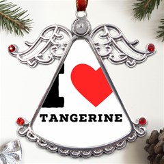 I Love Tangerine Metal Angel With Crystal Ornament by ilovewhateva