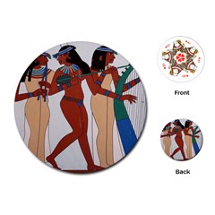 Egypt Fresco Mural Decoration Playing Cards Single Design (round) by Mog4mog4