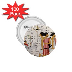 Egyptian Design Men Worker Slaves 1 75  Buttons (100 Pack)  by Mog4mog4