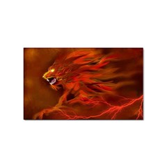 Fire Lion Flames Light Mystical Dangerous Wild Sticker Rectangular (100 Pack) by Mog4mog4